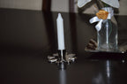 Decorative Silver Flower Candle Holder