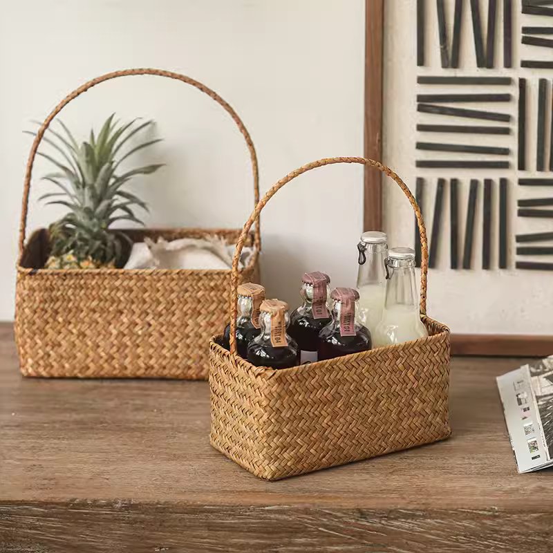 Rectangular Woven Basket Organizer