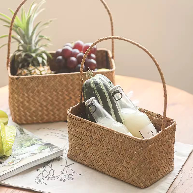 Rectangular Woven Basket Organizer