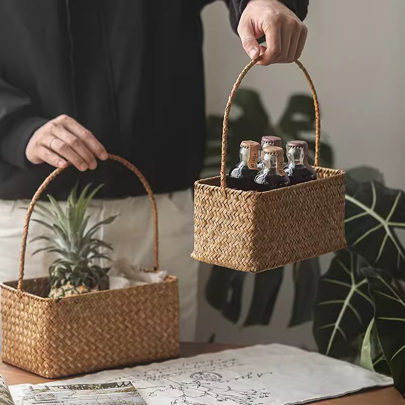Rectangular Woven Basket Organizer