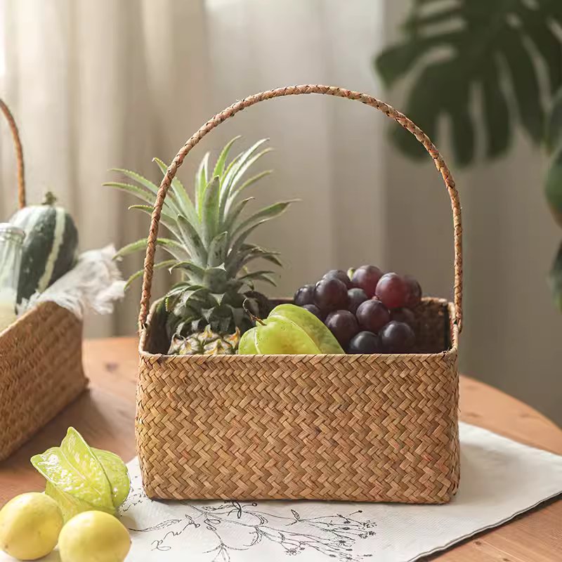 Rectangular Woven Basket Organizer