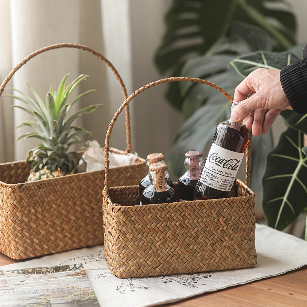 Rectangular Woven Basket Organizer
