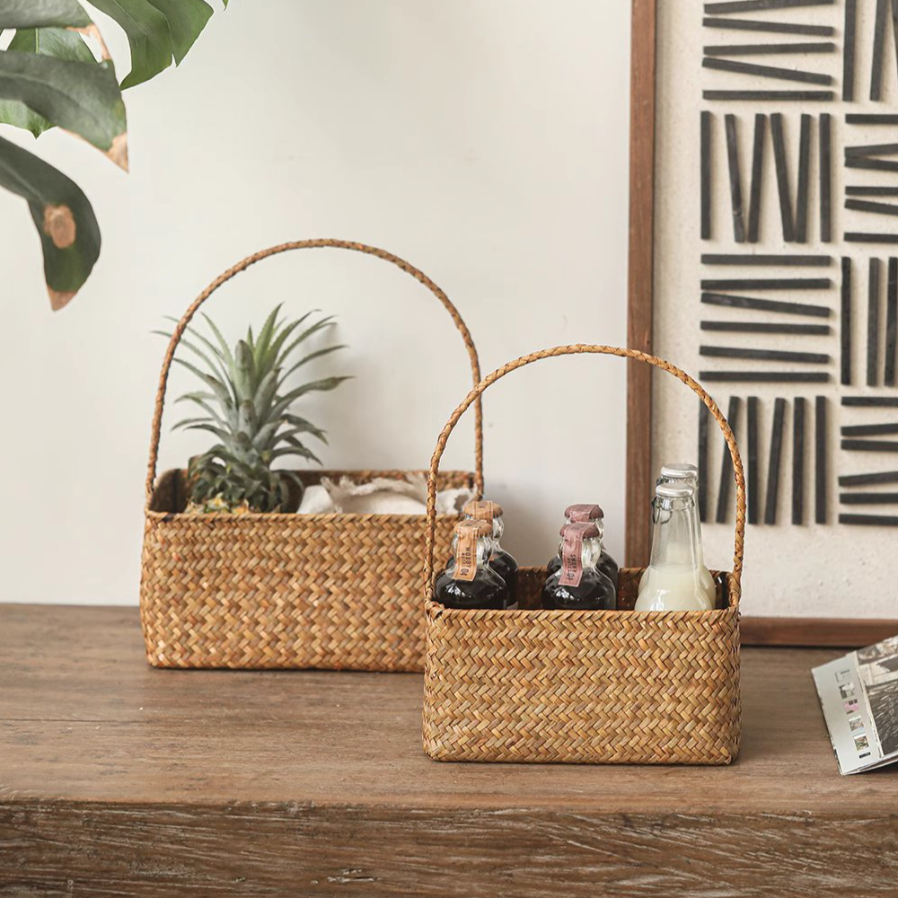 Rectangular Woven Basket Organizer