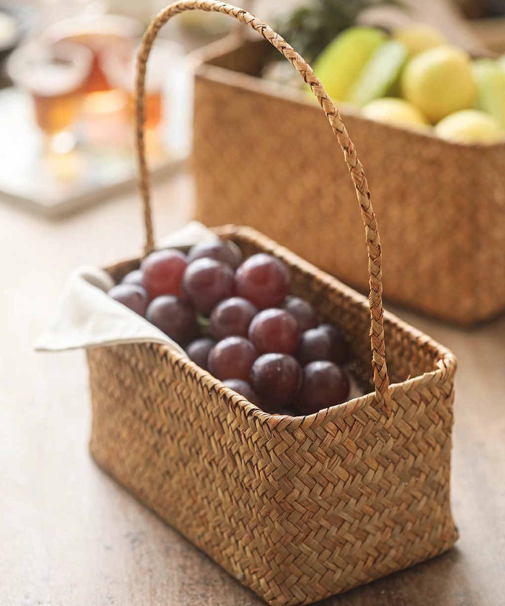 Rectangular Woven Basket Organizer