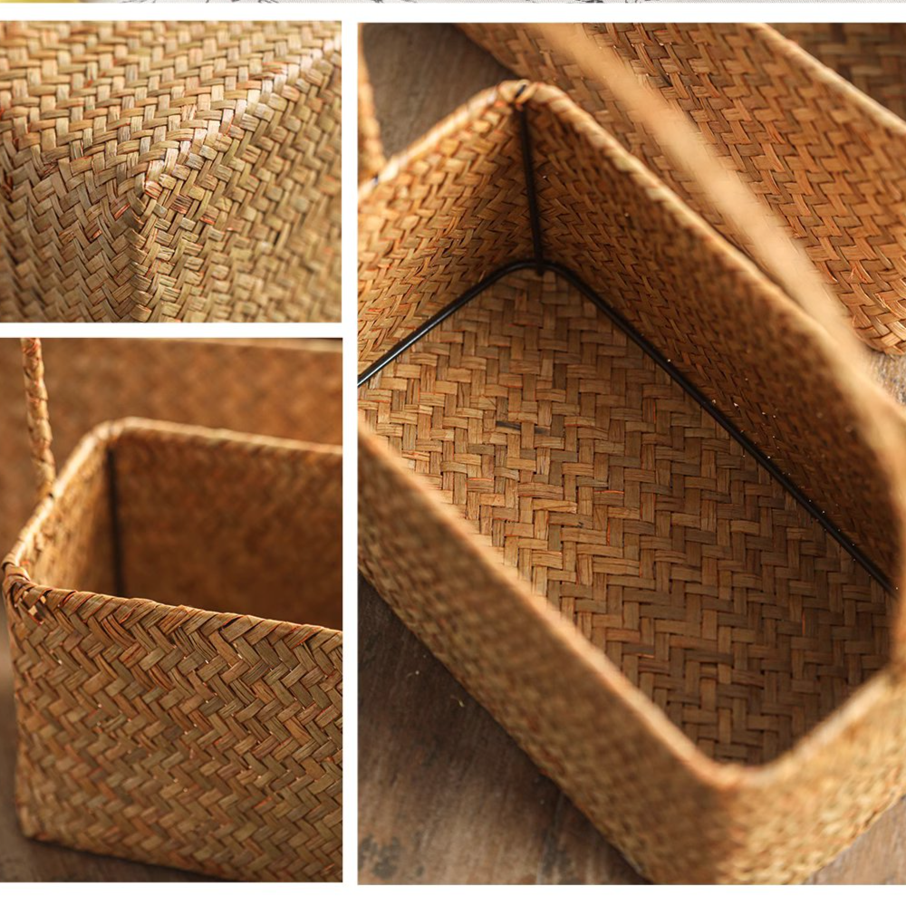 Rectangular Woven Basket Organizer