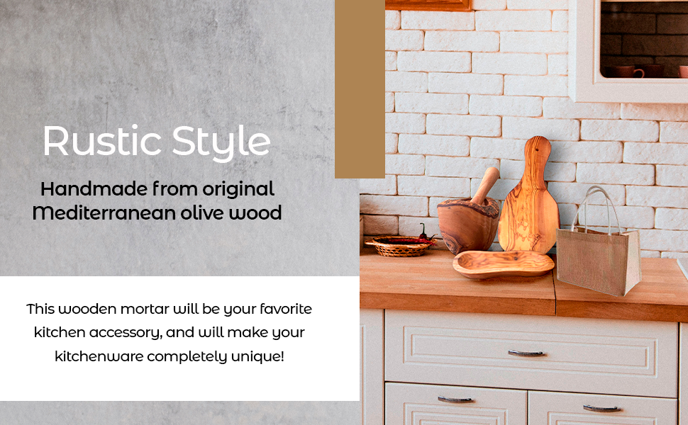 Olive Wood Mortar and Pestle