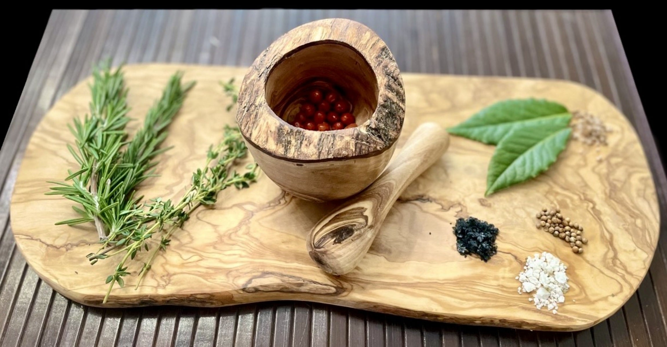 Olive Wood Mortar and Pestle