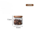 Glass Food Storage Jars w/ Wood Lids