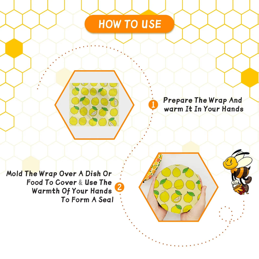 Beeswax Food Wraps - 3pcs