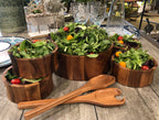 Salad Bowl with Servers and 4 Bowls