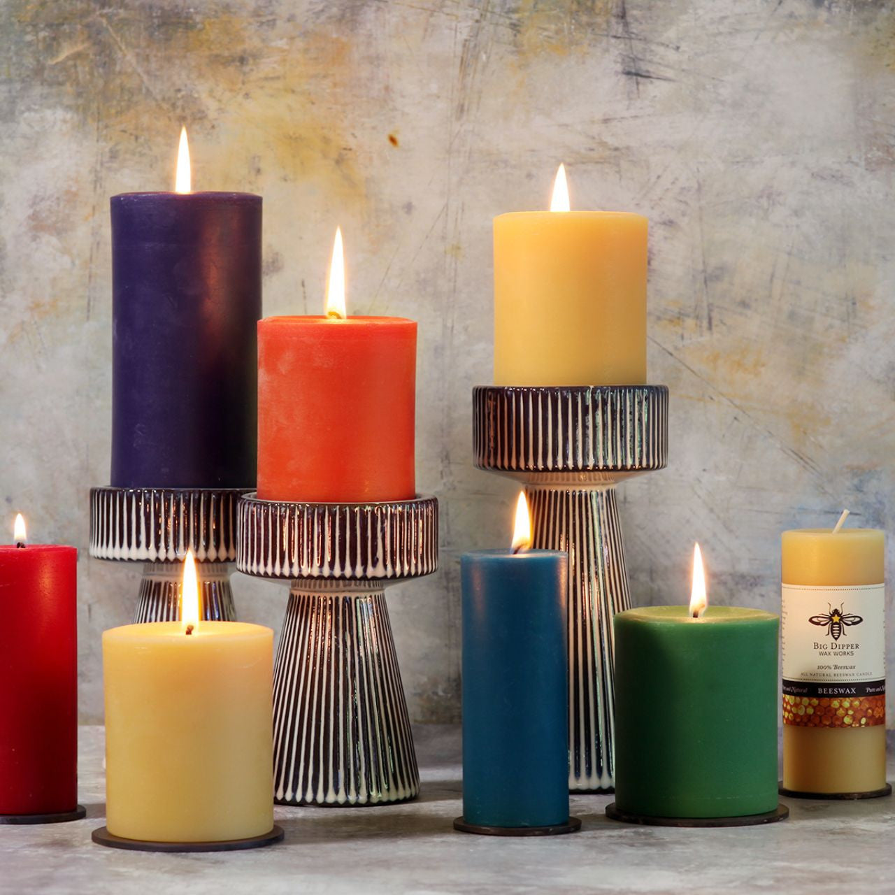 Pure Beeswax Candle Pillars